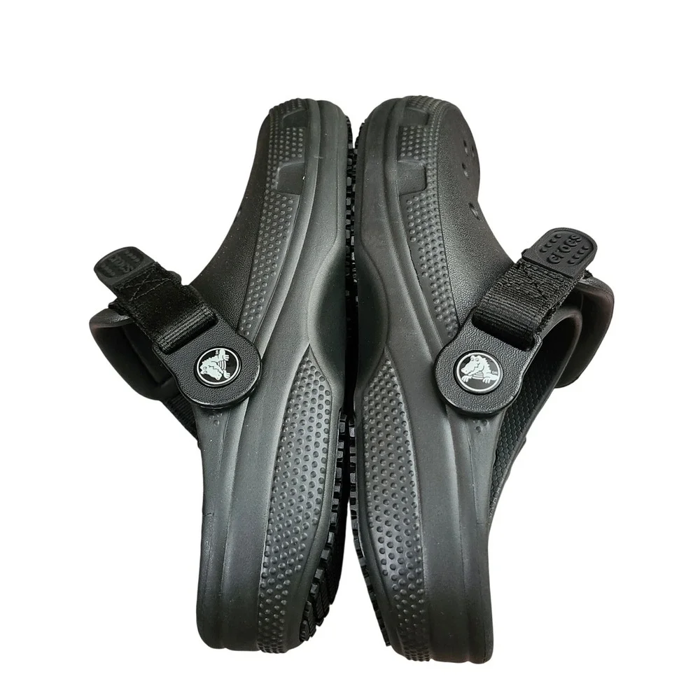 Crocs Classic All-Terrain Clog Black Adjustable Strap M 5 W 7‎ Slip On Rugged